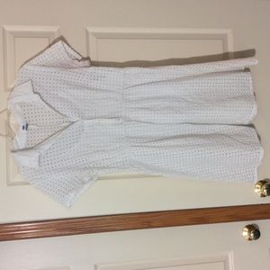 Size L Short sleeve Eyelet dress with slip